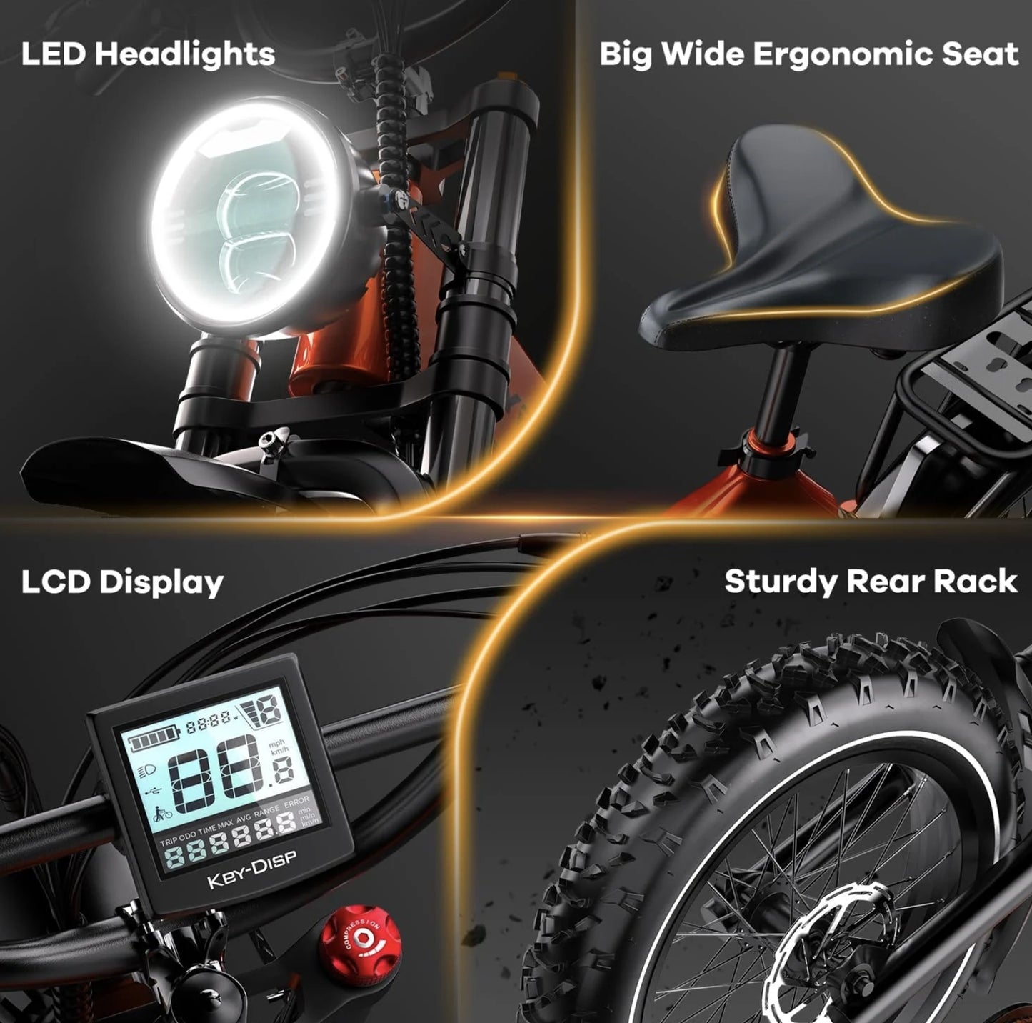 Foldable E-bike Up to 100Mile/35mph - Low Stock