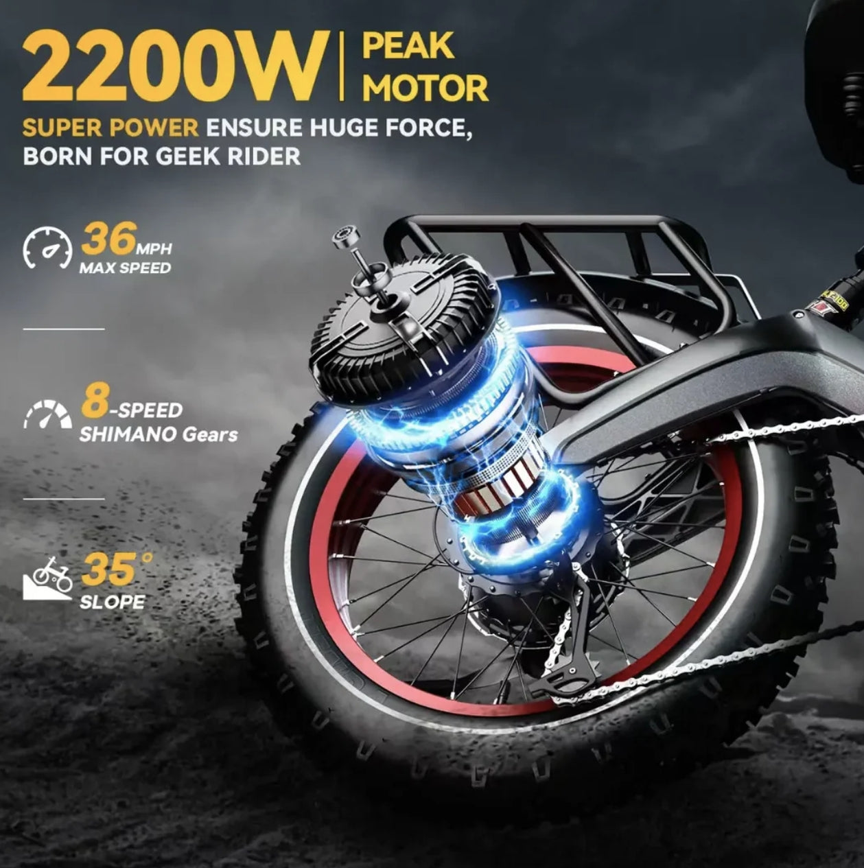 Foldable E-bike Up to 100Mile/35mph - Low Stock