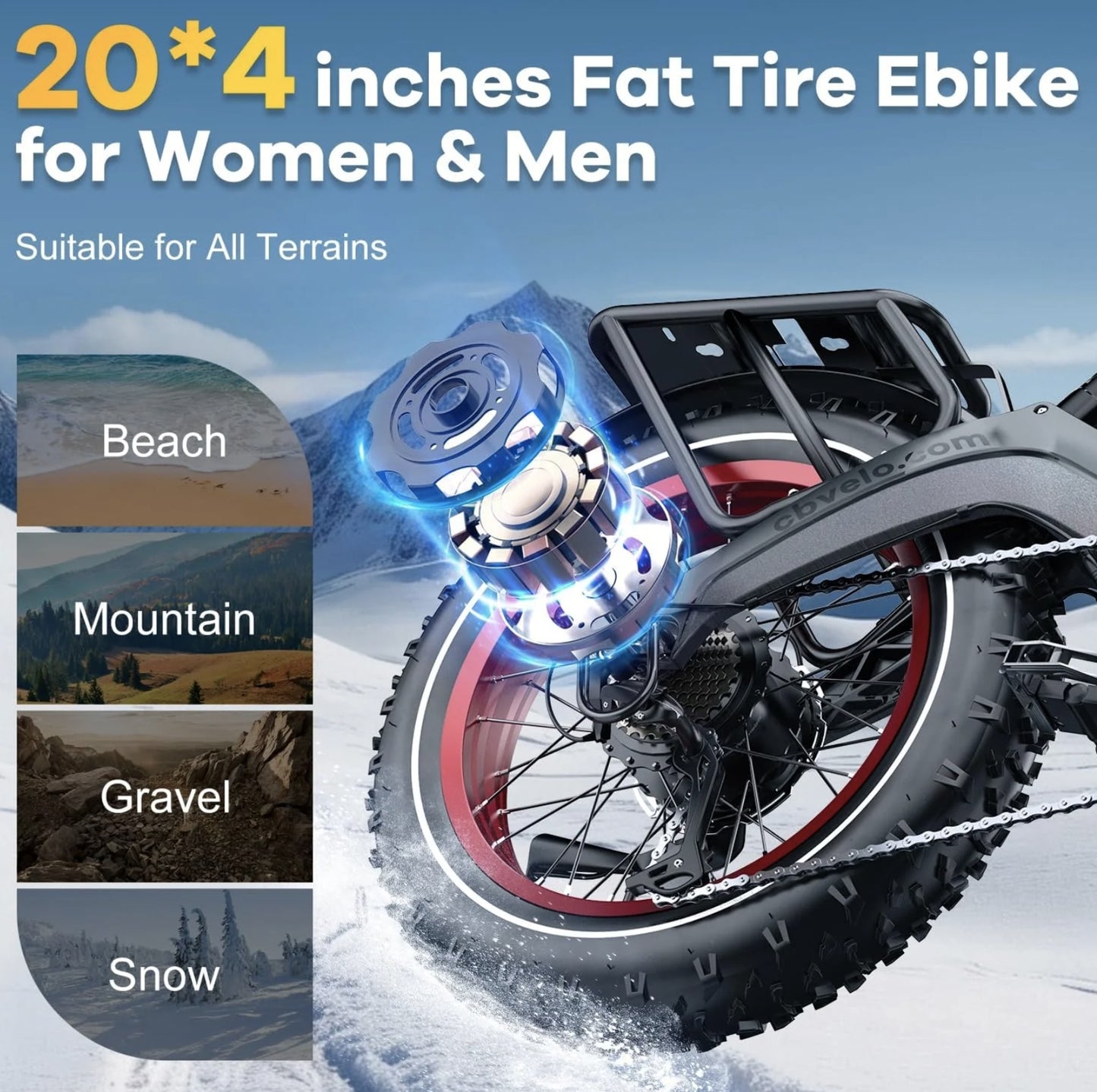 Foldable E-bike Up to 100Mile/35mph - Low Stock