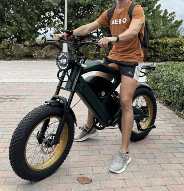 OUXI V8 parked at a city overlook